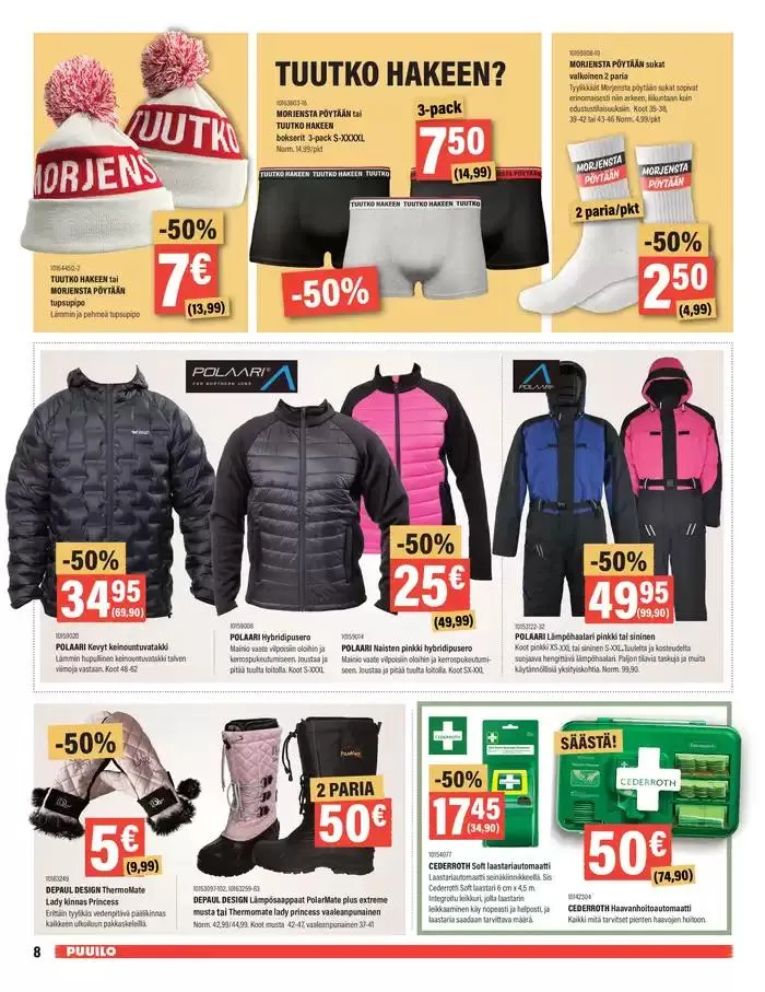 Puuilo tarjoukset voimassa alkaen 5. maaliskuuta - 16. maaliskuuta 2025 - Tarjouslehti sivu 8