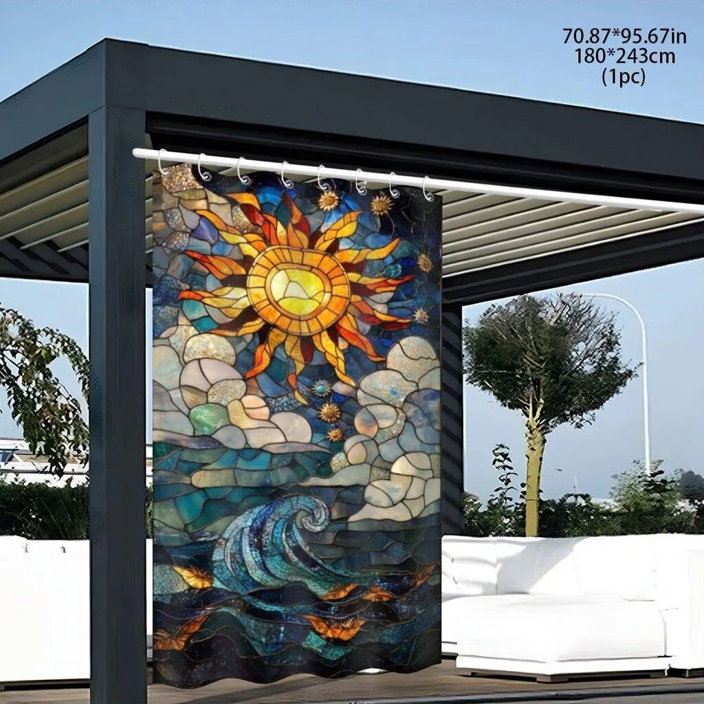 Värilasimoskulttuuri Oviaukkoverho Polyesteri Pickify, 1PC-180X243cm/71*96in