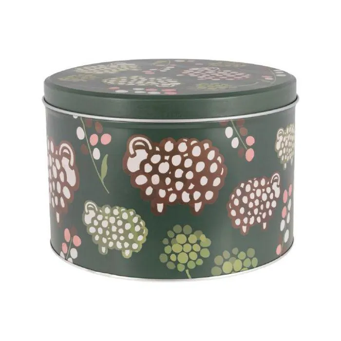 Pässit kedolla -peltipurkki Ø 18 cm, vihreä