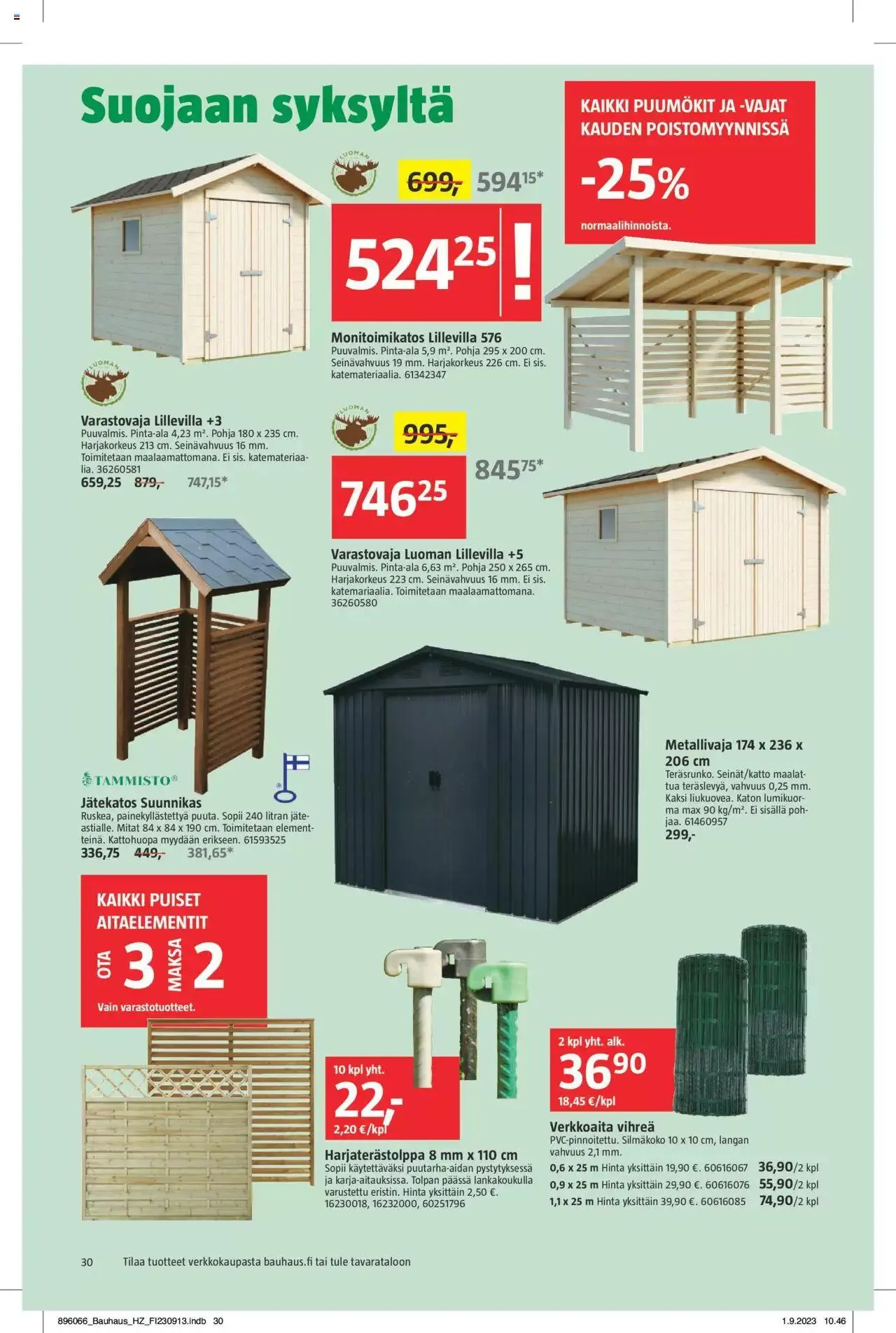Bauhaus tarjoukset voimassa alkaen 13. syyskuuta - 3. lokakuuta 2023 - Tarjouslehti sivu 30