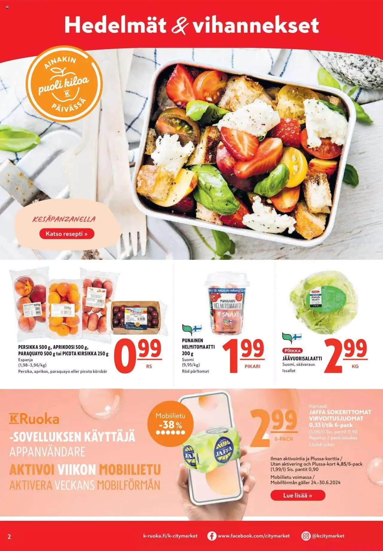 K-Citymarket tarjoukset voimassa alkaen 27. kesäkuuta - 30. kesäkuuta 2024 - Tarjouslehti sivu 2