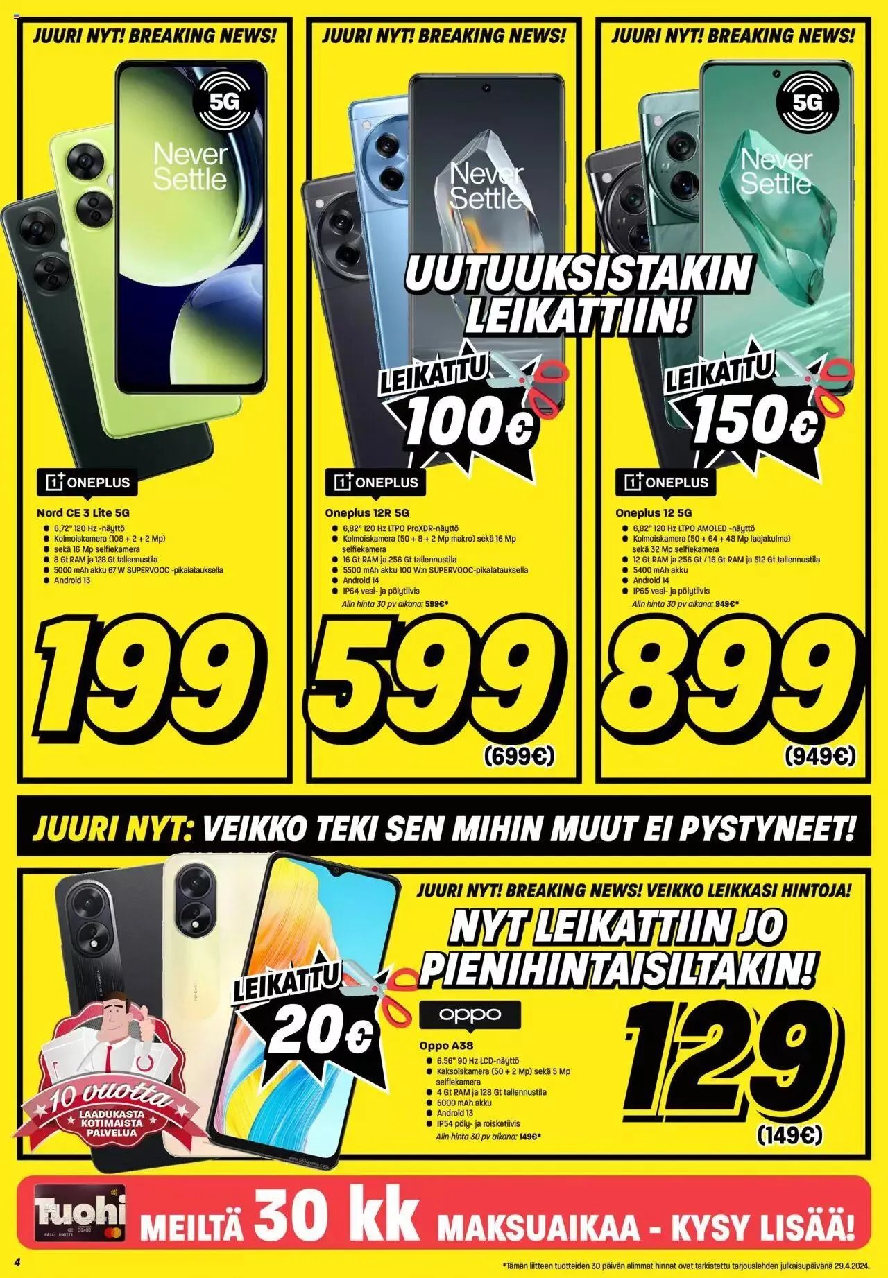 Veikon Kone tarjoukset voimassa alkaen 29. huhtikuuta - 5. toukokuuta 2024 - Tarjouslehti sivu 4