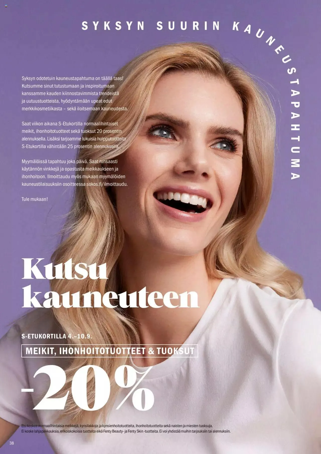 Sokos tarjoukset voimassa alkaen 4. syyskuuta - 8. lokakuuta 2023 - Tarjouslehti sivu 38