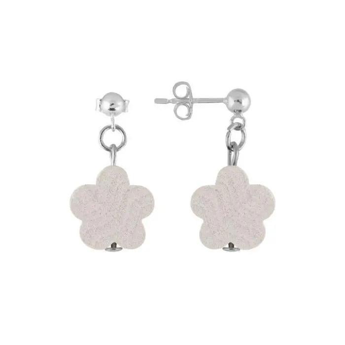 Puistolemmikki-korvakorut valkoinen