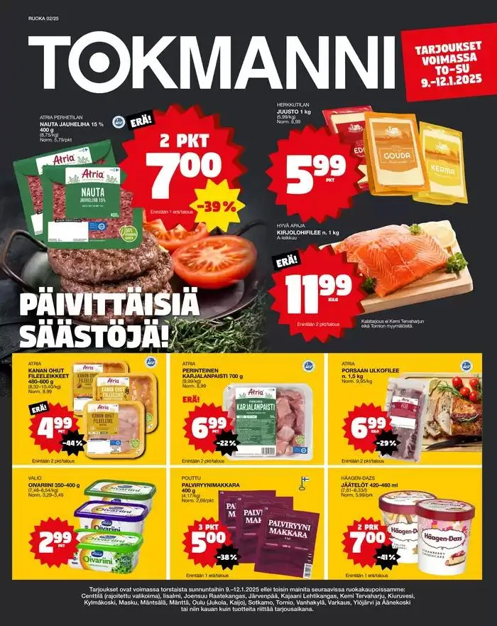 Ruokatarjoukset voimassa alkaen 9. tammikuuta - 16. tammikuuta 2025 - Tarjouslehti sivu 1