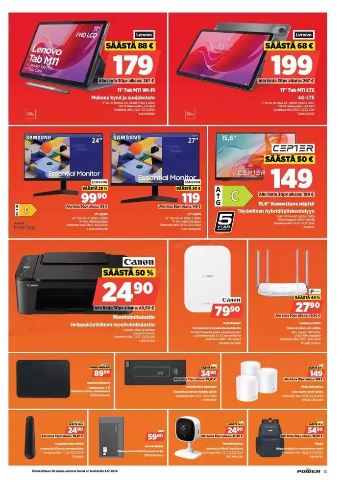 Power tarjoukset voimassa alkaen 16. joulukuuta - 5. tammikuuta 2025 - Tarjouslehti sivu 17