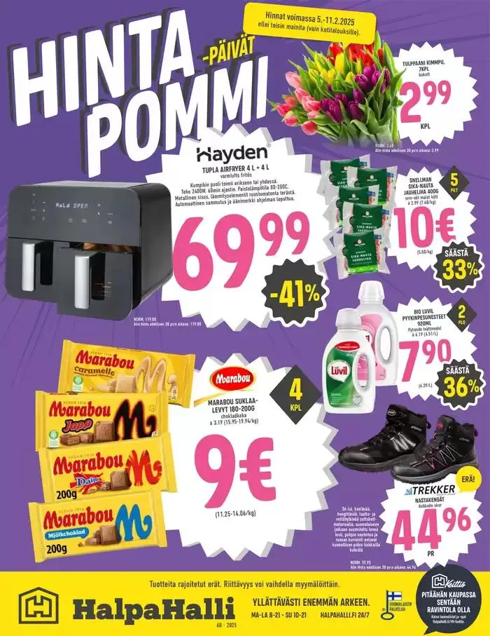 HalpaHalli tarjoukset - 1