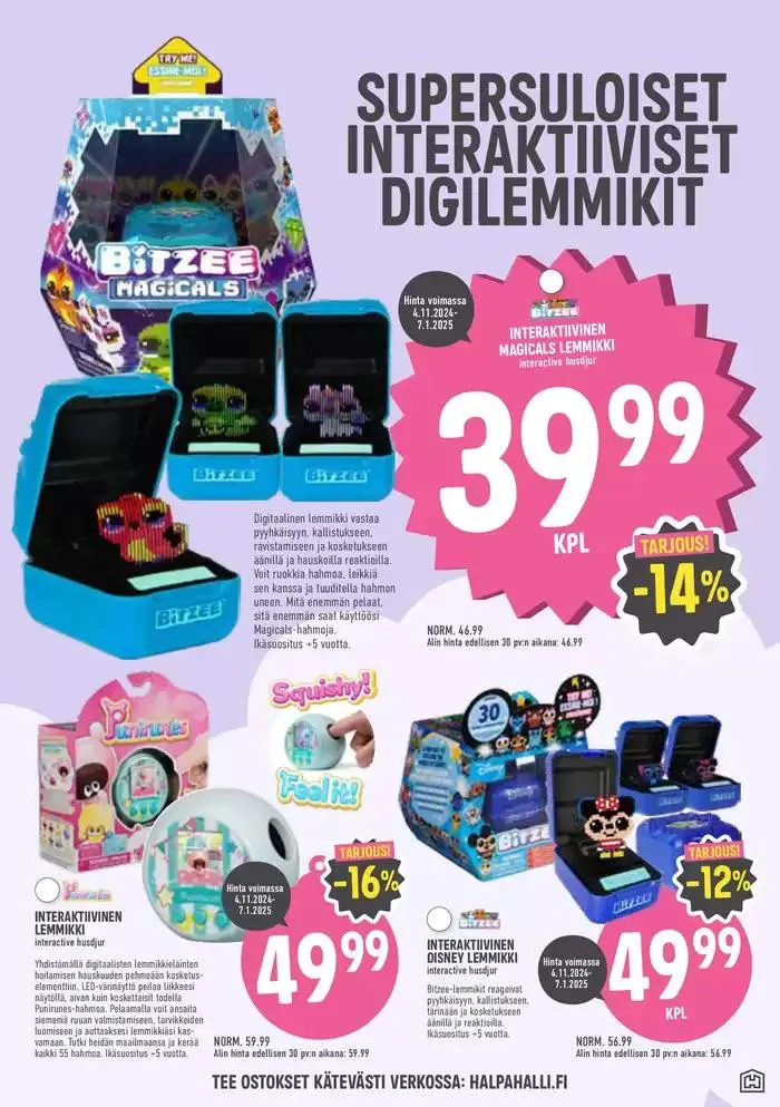 HalpaHalli tarjoukset voimassa alkaen 3. marraskuuta - 17. marraskuuta 2024 - Tarjouslehti sivu 7