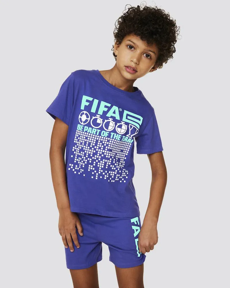 Pyjamasetti FIFA-printillä