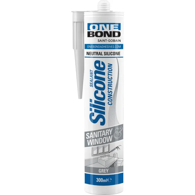 Saniteettisilikoni Onebond 300 ml, Harmaa