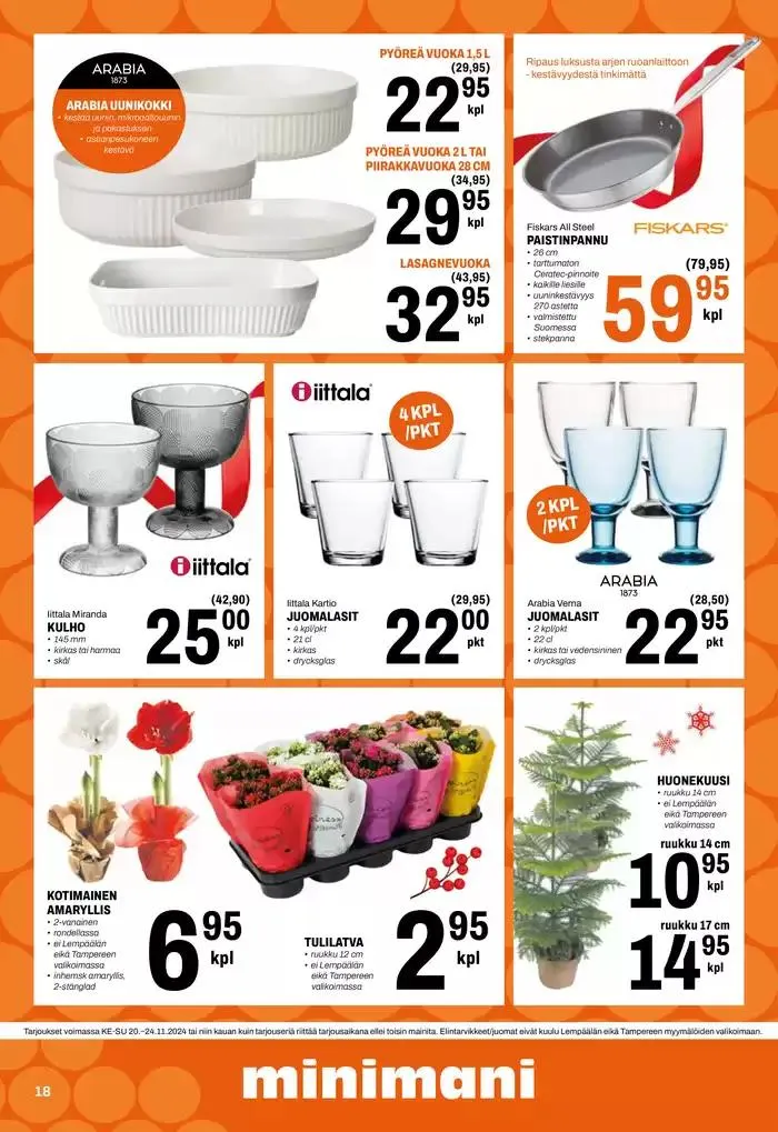 Minimani Yhtiöt Oy voimassa alkaen 20. marraskuuta - 4. joulukuuta 2024 - Tarjouslehti sivu 18