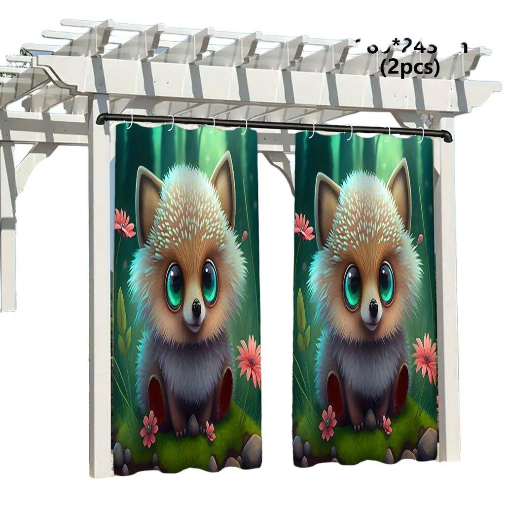 Polyesteri Kylpyhuoneen Ovi Söpö Orava Näyttö Pickify, 180*243cm/71*96col.【2 vnt.】