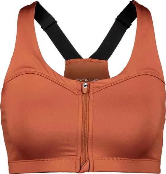 front zip sports bra w