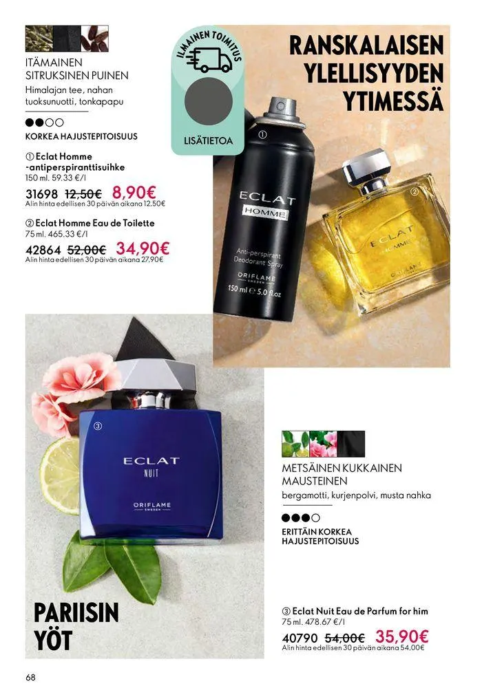 Oriflame tarjoukset voimassa alkaen 22. elokuuta - 5. syyskuuta 2024 - Tarjouslehti sivu 68