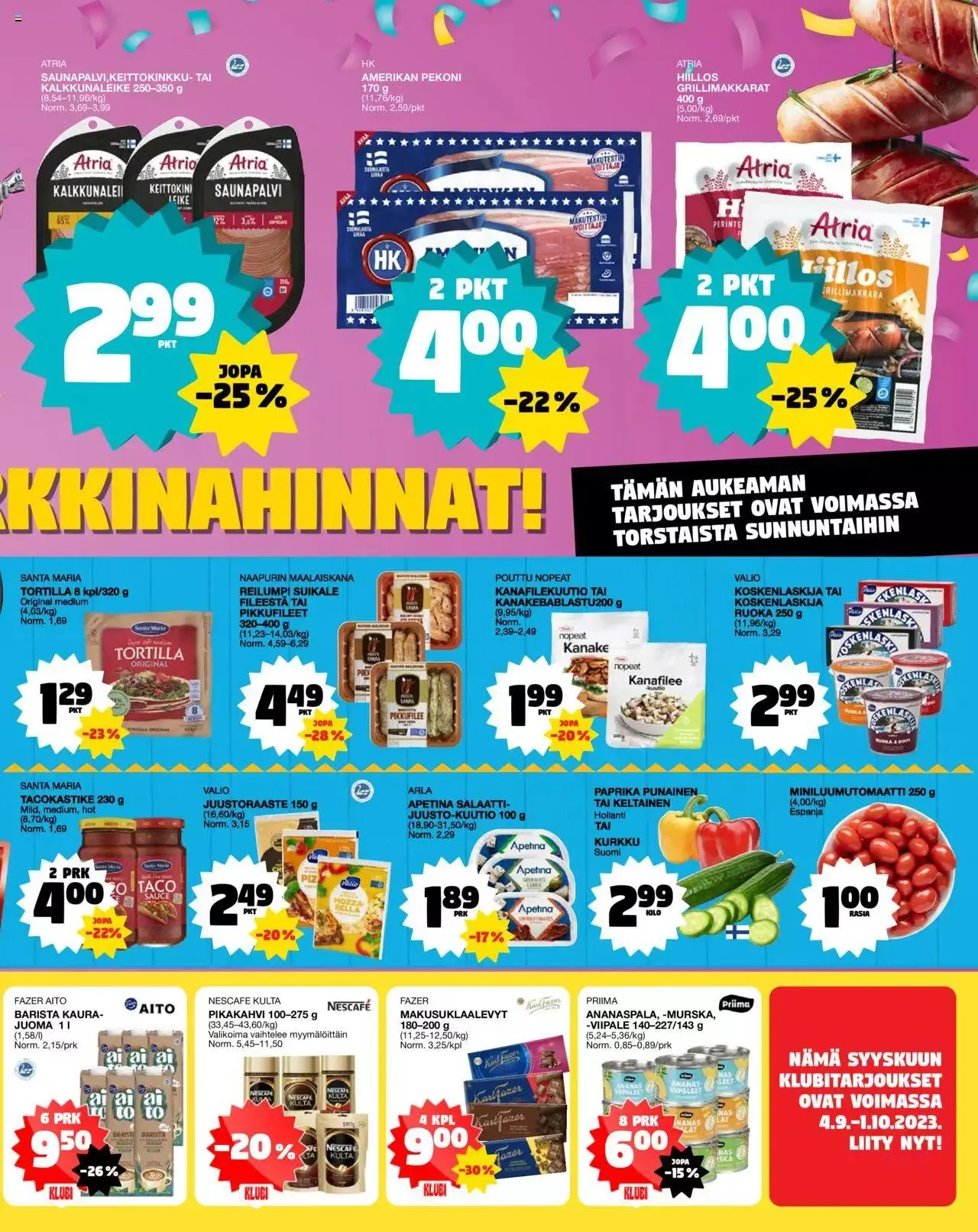 Tokmanni Ruokatarjoukset voimassa alkaen 28. syyskuuta - 1. lokakuuta 2023 - Tarjouslehti sivu 3