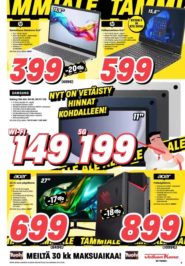 Veikko veti alennukset esiin voimassa alkaen 10. tammikuuta - 18. tammikuuta 2025 - Tarjouslehti sivu 9