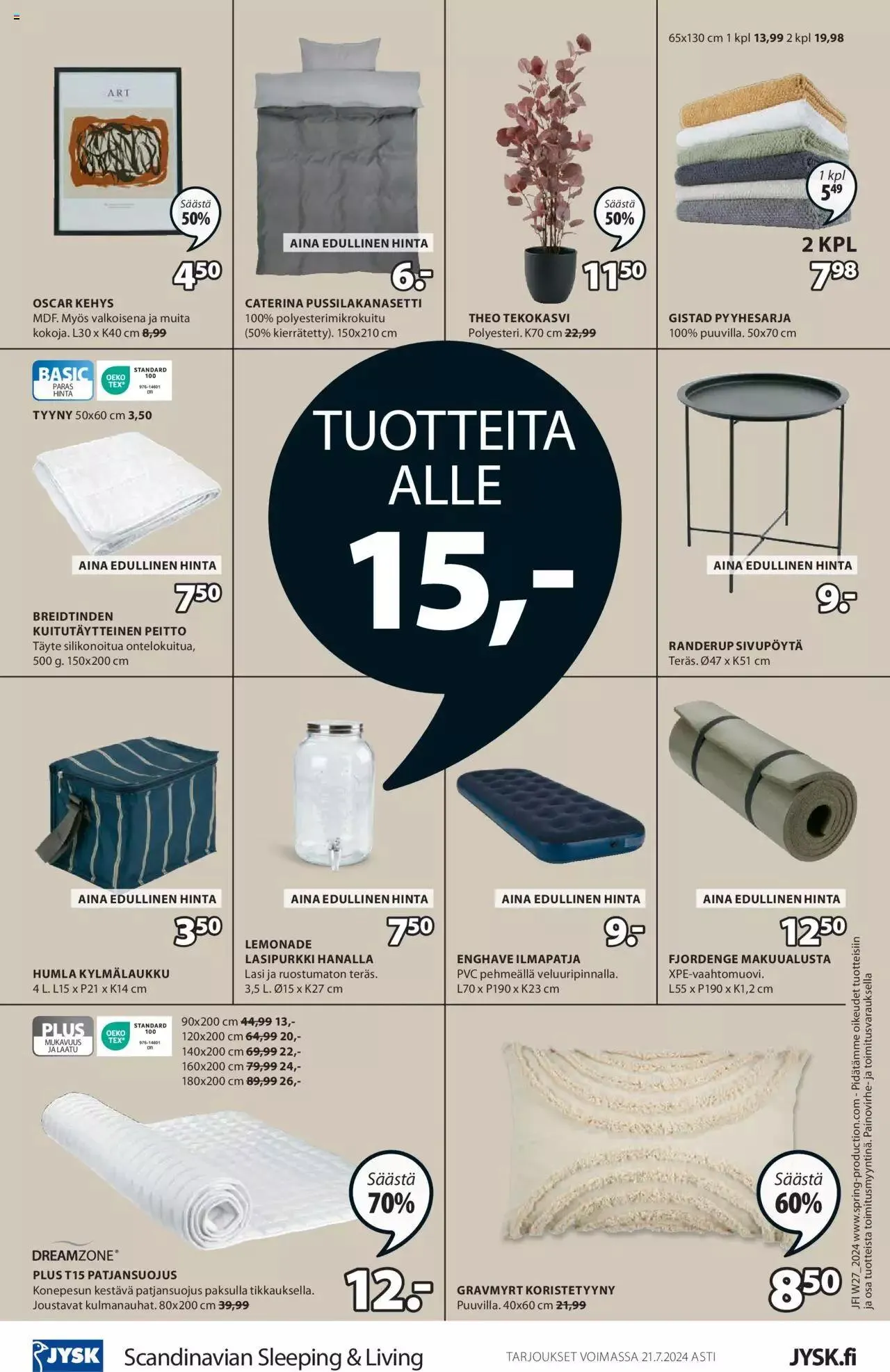JYSK tarjoukset voimassa alkaen 1. heinäkuuta - 31. joulukuuta 2024 - Tarjouslehti sivu 16