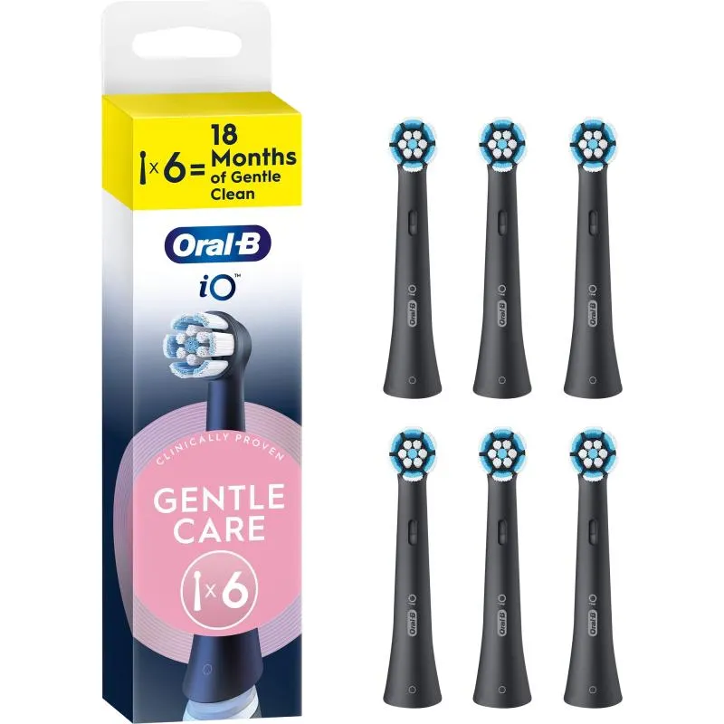 Vaihtoharja Oral-B 6 kpl iO Gentle Care Black