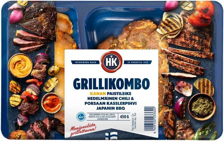 HK Grillikombo Kanan Paistileike Hedelmäinen chili & Porsaan Kasslerpihvi Japanin BBQ 450g