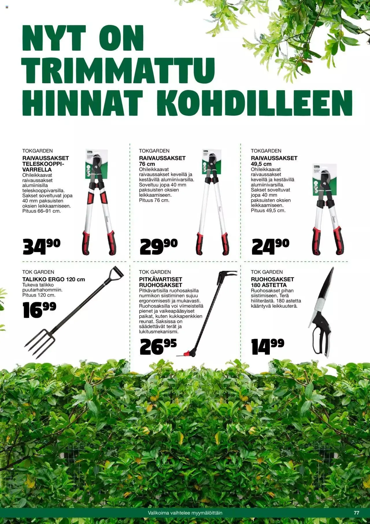 Tokmanni - Kesä 2023 voimassa alkaen 17. huhtikuuta - 31. joulukuuta 2023 - Tarjouslehti sivu 77