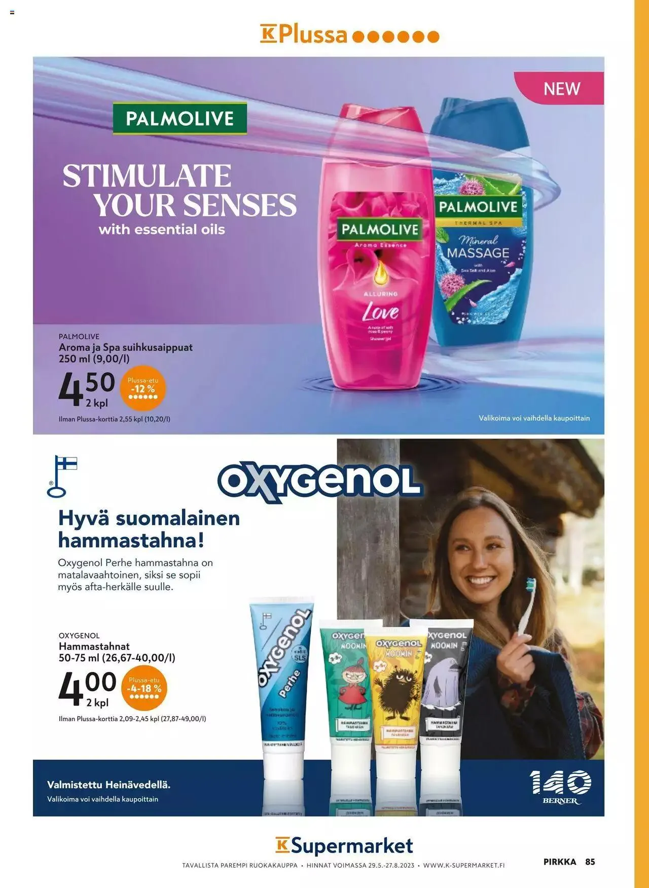 K-Market tarjoukset Pirkka 6–8/2023 voimassa alkaen 7. kesäkuuta - 29. elokuuta 2023 - Tarjouslehti sivu 85