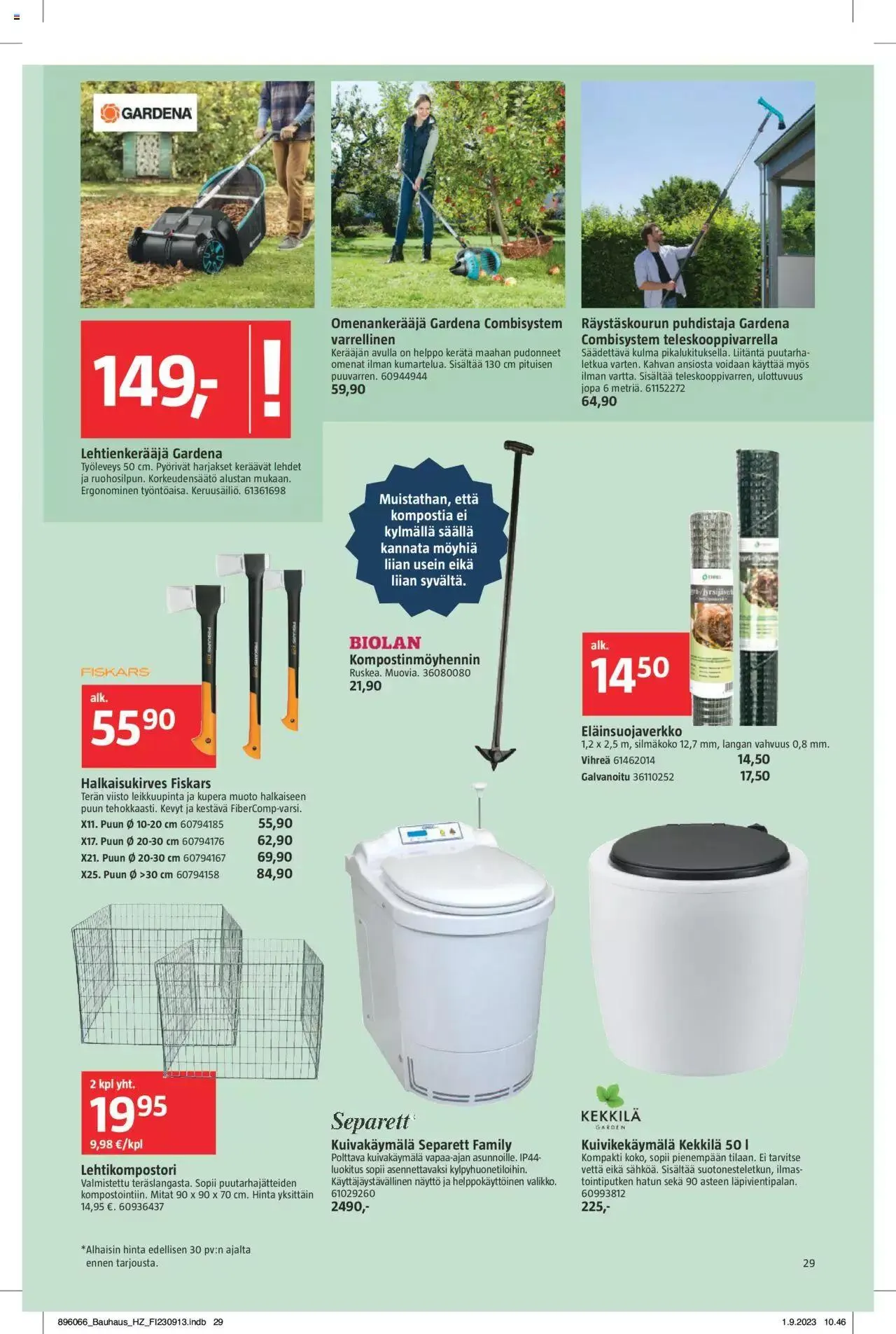 Bauhaus tarjoukset voimassa alkaen 13. syyskuuta - 3. lokakuuta 2023 - Tarjouslehti sivu 29