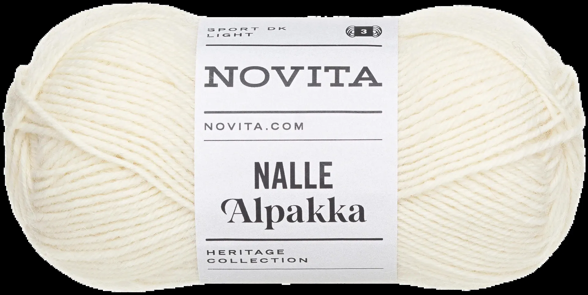 Novita lanka Nalle Alpakka 50g luonnonvalkoinen 010