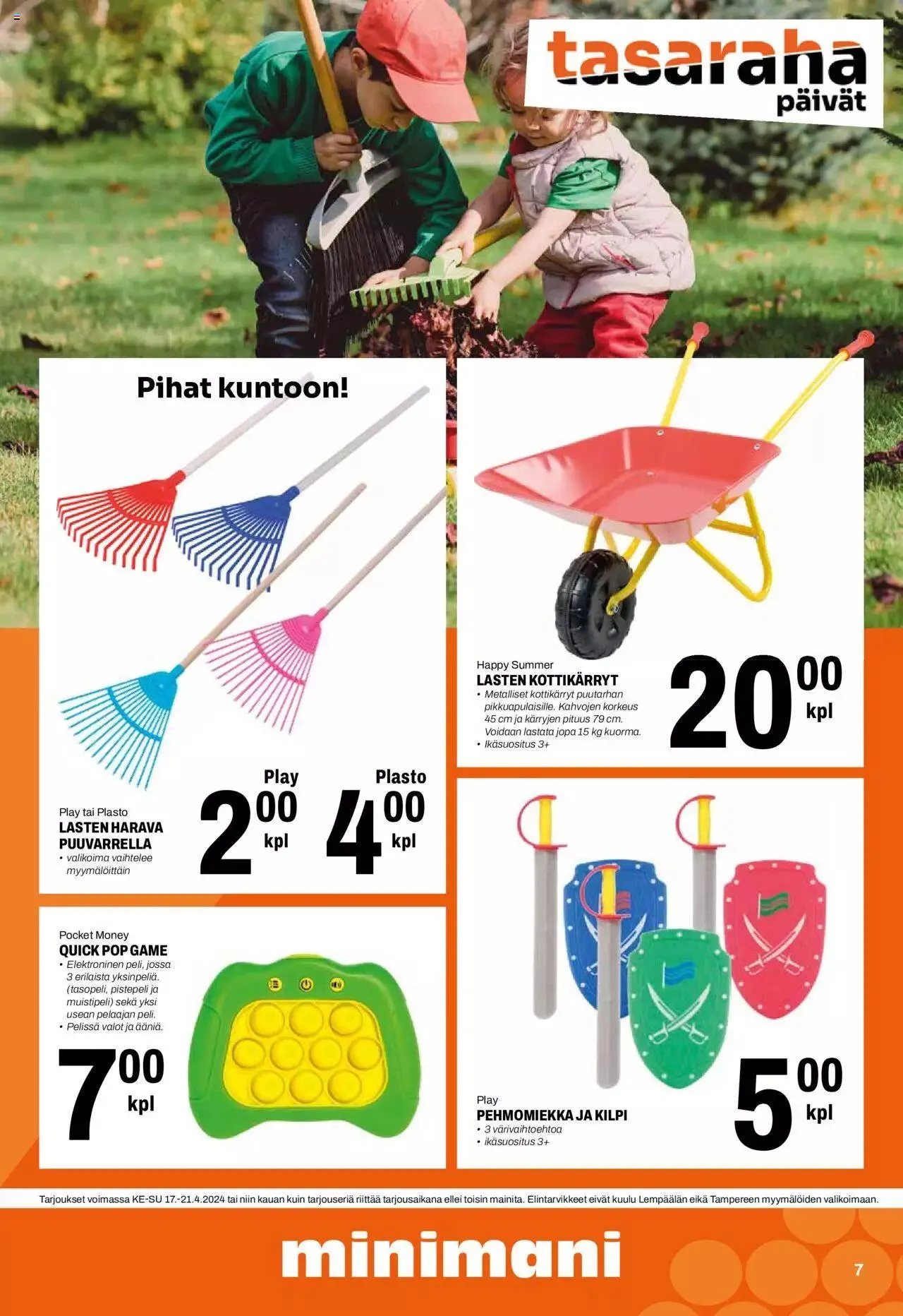 Minimani tarjoukset voimassa alkaen 17. huhtikuuta - 21. huhtikuuta 2024 - Tarjouslehti sivu 7