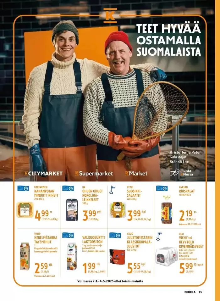 Pirkka 1/2025 voimassa alkaen 5. helmikuuta - 19. helmikuuta 2025 - Tarjouslehti sivu 73