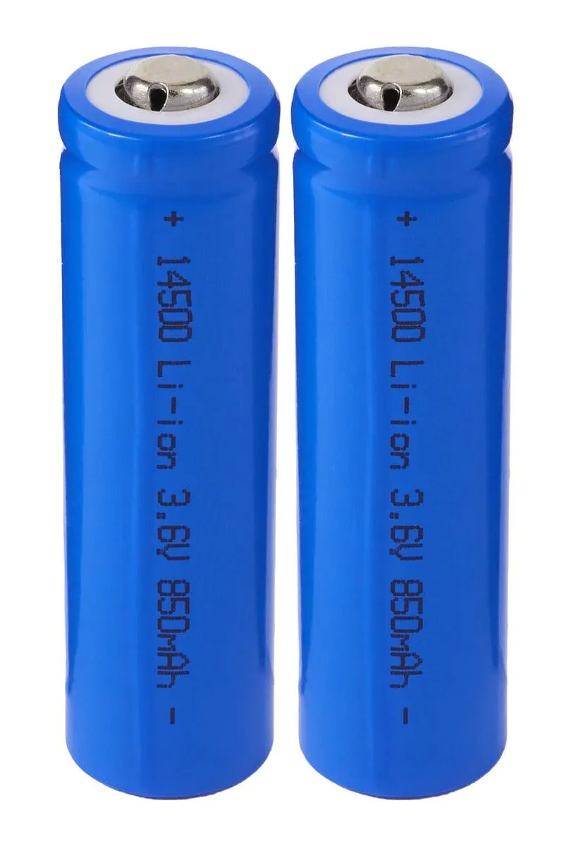 Ladattava akku 3,6 V/850 mAh, 14500 litiumioni, 2 kpl