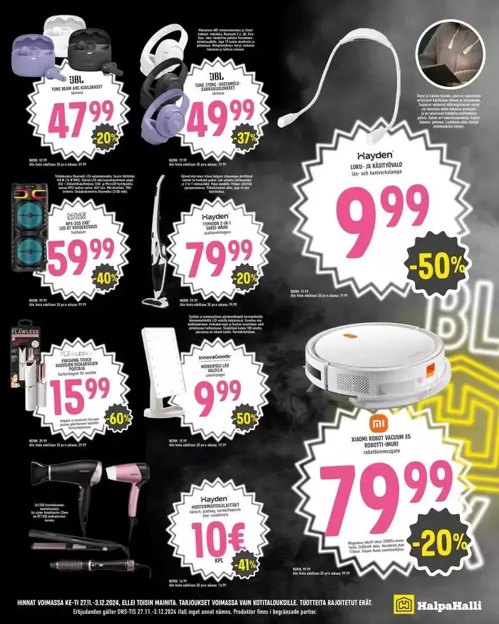 HalpaHalli tarjoukset voimassa alkaen 26. marraskuuta - 10. joulukuuta 2024 - Tarjouslehti sivu 9