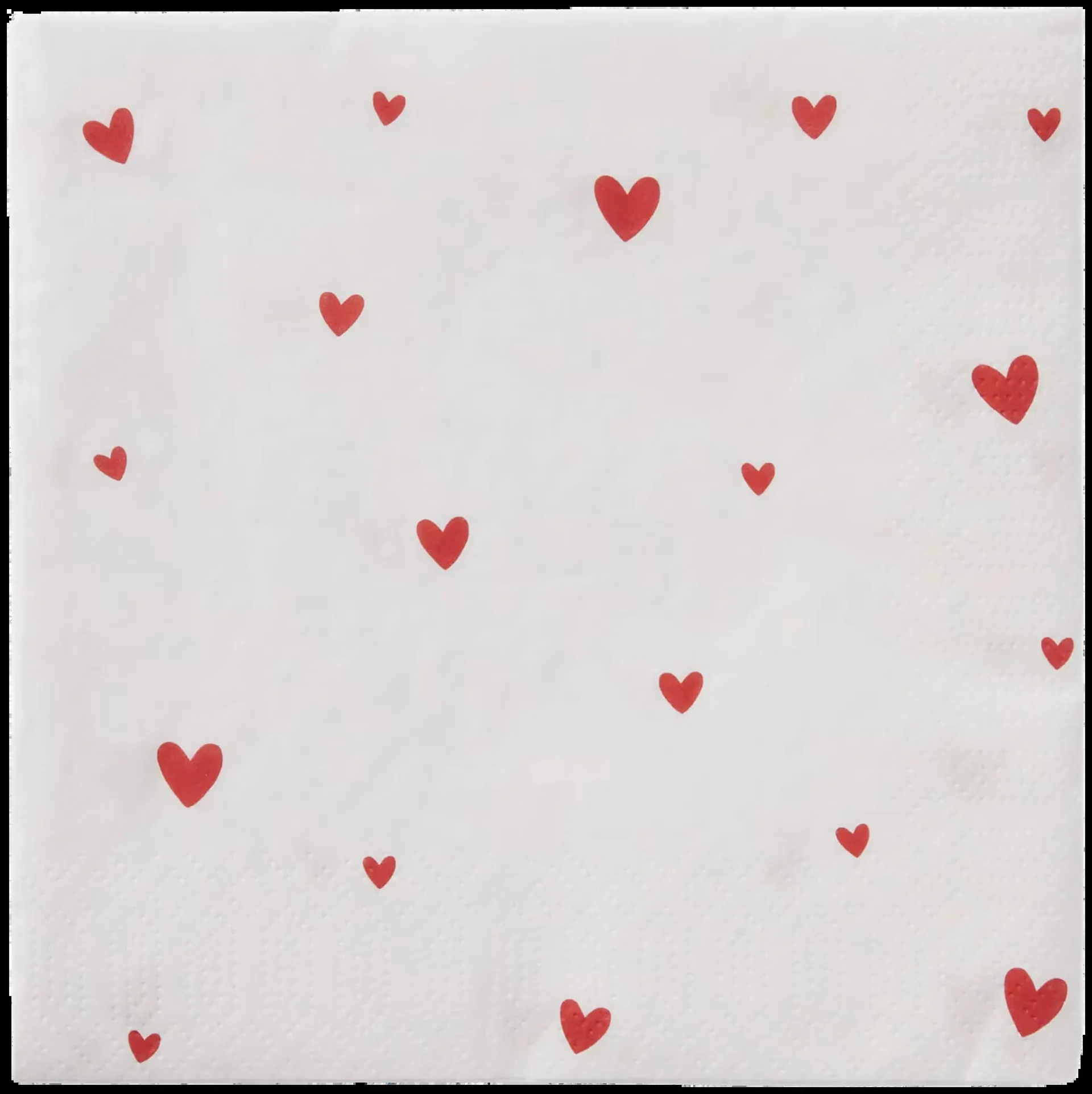 Åhléns lautasliina Hearts 33x33 cm punainen