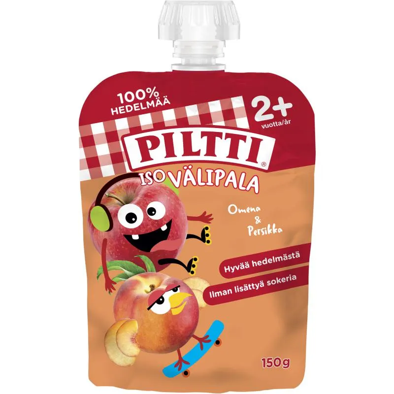 Hedelmäsose Piltti 150 g Iso Välipala omena-persikka 2+ v