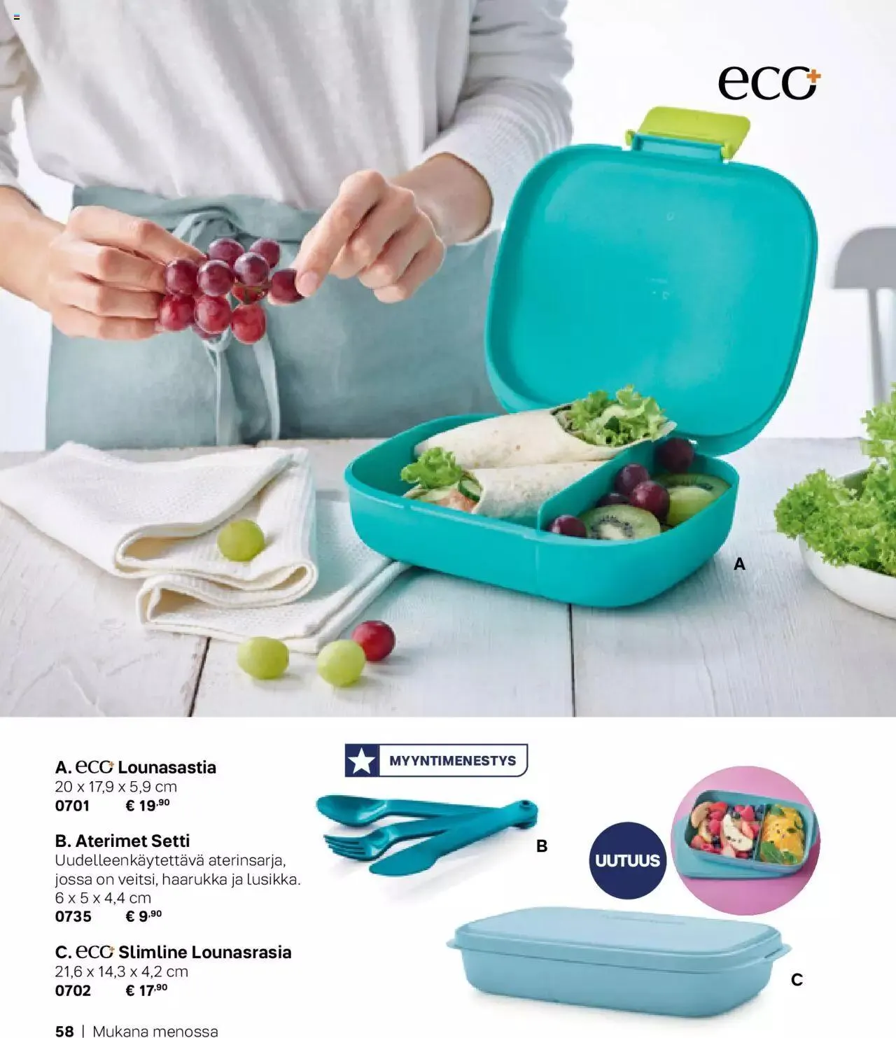 Tupperware tarjoukset Syksy / Talvi 2023-24 voimassa alkaen 29. syyskuuta - 31. joulukuuta 2023 - Tarjouslehti sivu 58