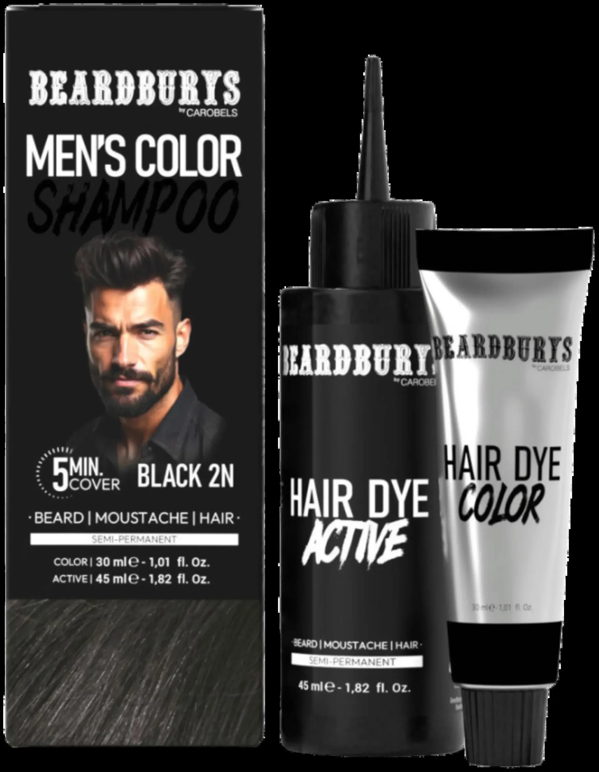 Parta- ja hiusväri tumman musta 2N