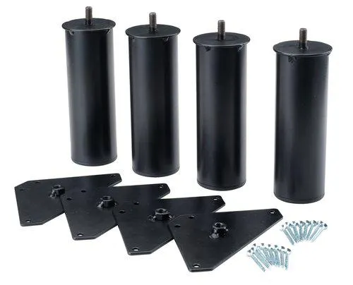 Sängynjalat Ø5xK15cm musta 4 kpl/pkt