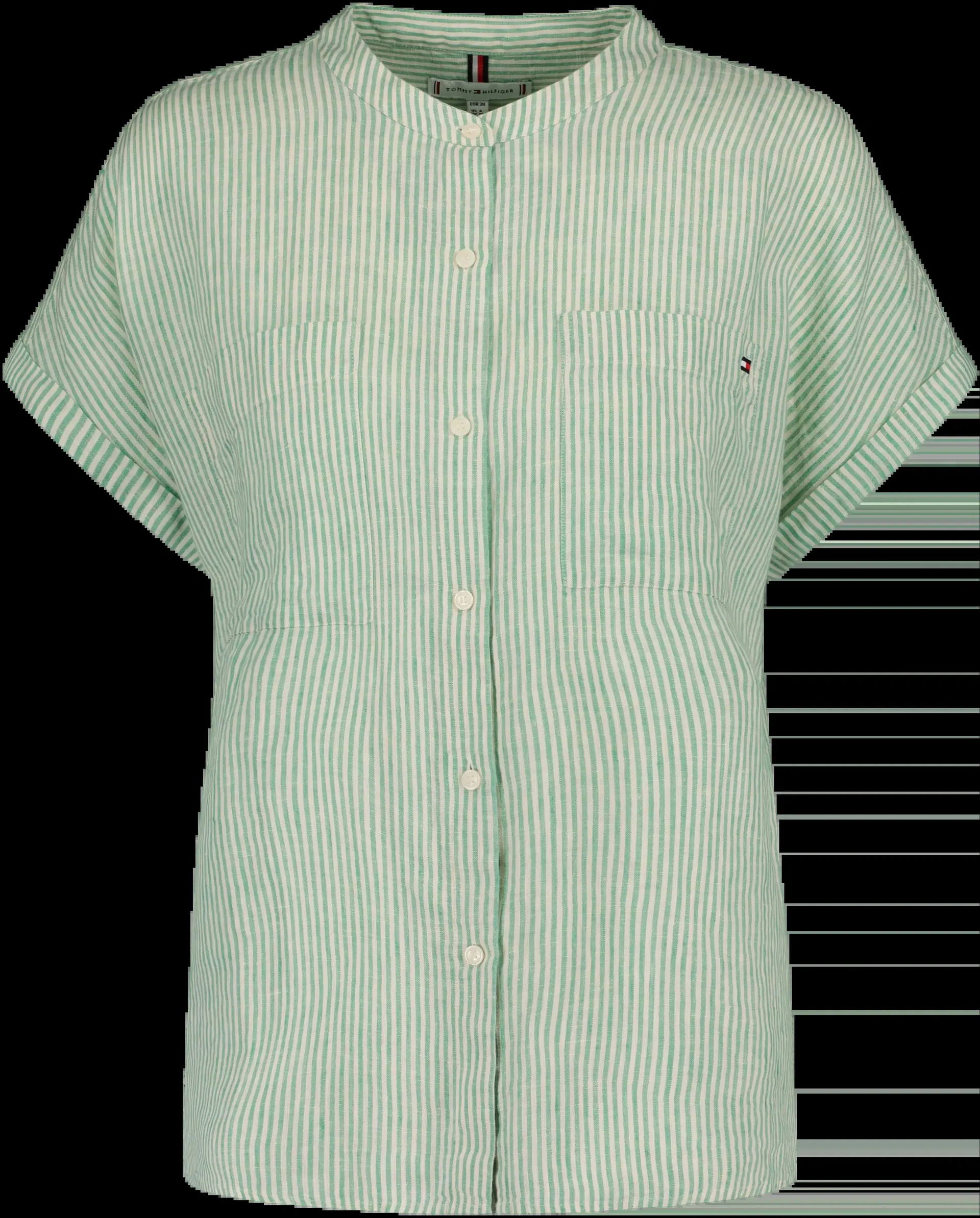 Tommy Hilfiger Ess linen collarless s/sblouse pusero