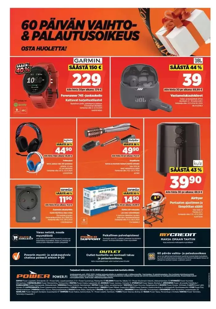 Power tarjoukset voimassa alkaen 16. joulukuuta - 5. tammikuuta 2025 - Tarjouslehti sivu 29