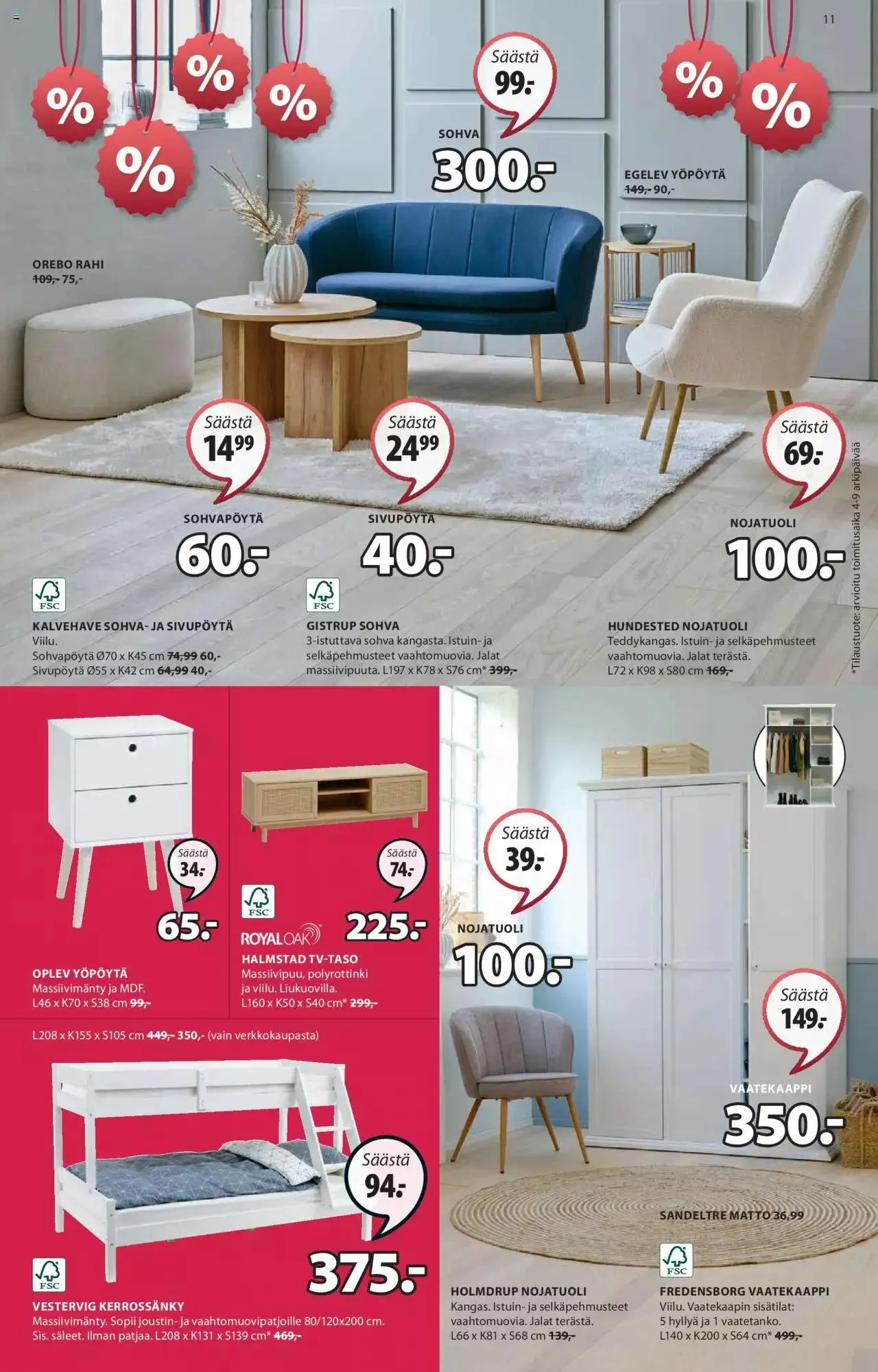 JYSK tarjoukset voimassa alkaen 1. heinäkuuta - 31. joulukuuta 2024 - Tarjouslehti sivu 11