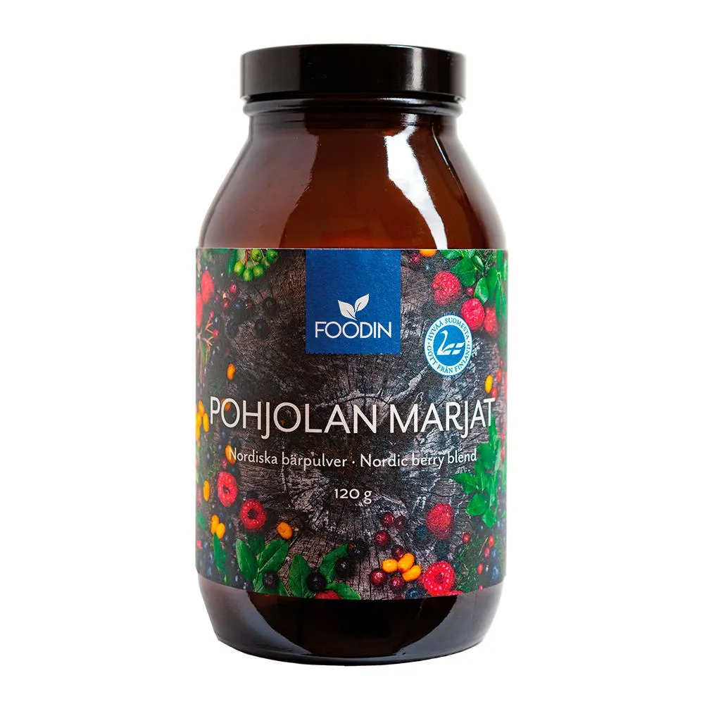 Pohjolan marjat -kotimainen marjajauhesekoitus, 120 g