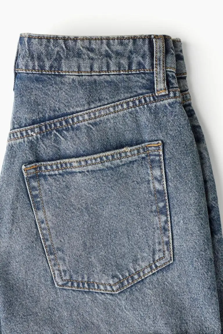 High-waisted denim shorts