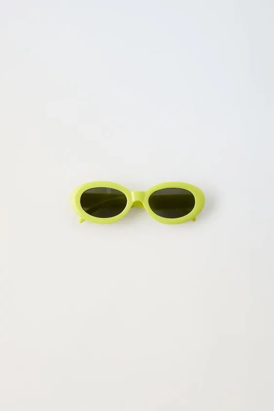 OVAL RESIN-FRAME SUNGLASSES
