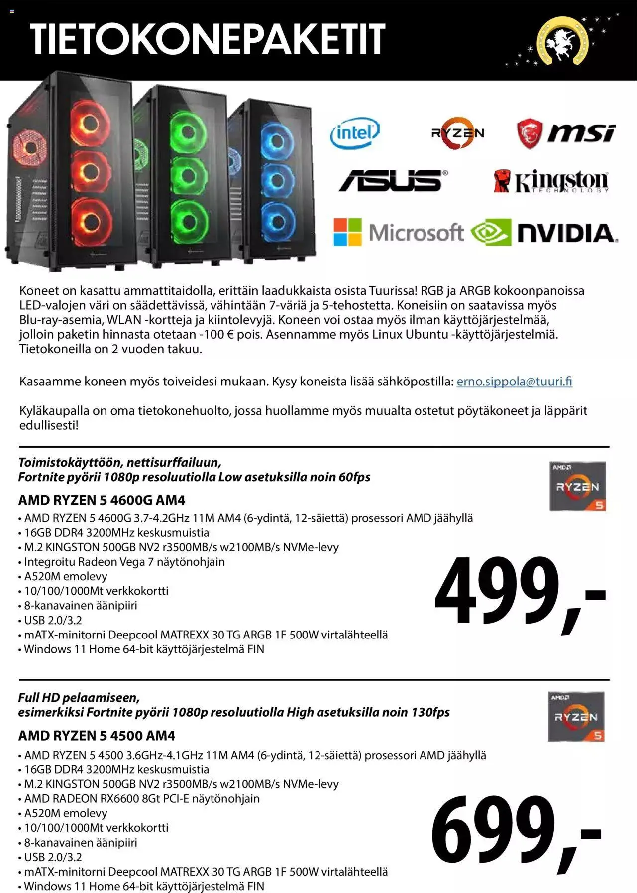 Tuuri Tietokonepaketit - 26. tammikuuta 31. joulukuuta 2024