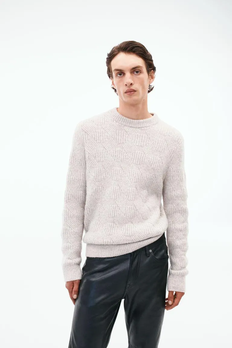 Palmikkoneulepusero Regular Fit