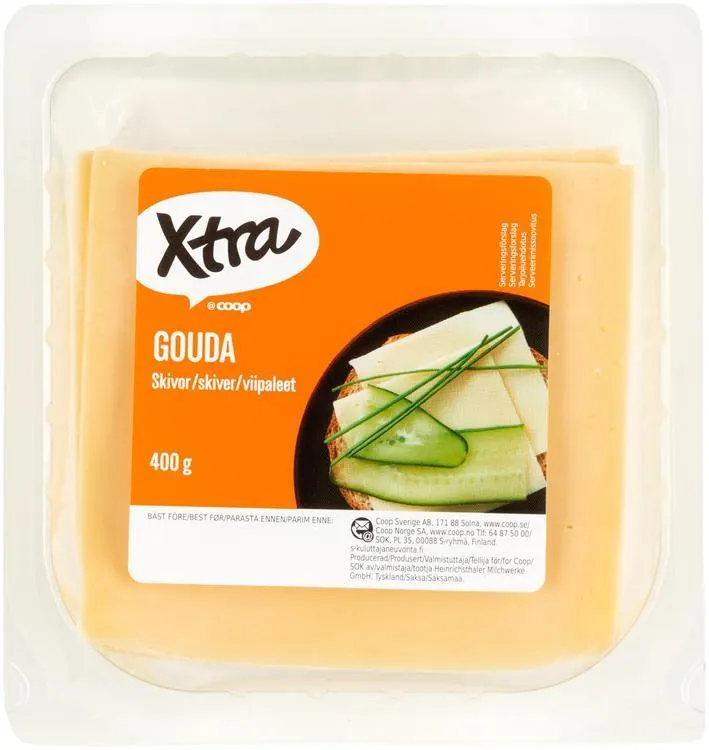 Xtra Gouda 27 % juustoviipaleet 400 g