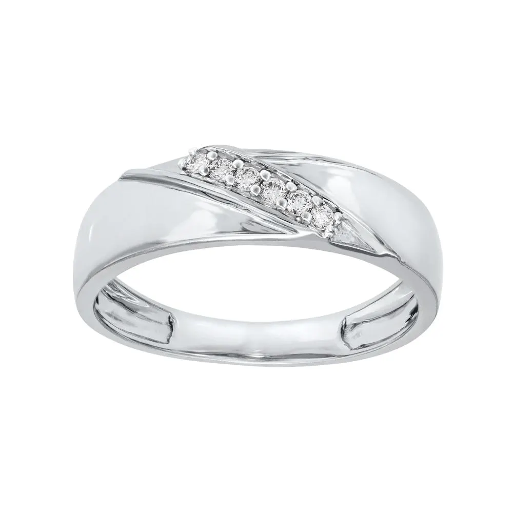 Timanttisormus 0,06 ct valkokulta