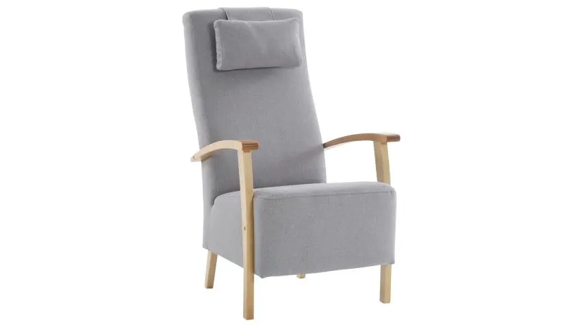 Unico HILDA PLUS-nojatuoli Fire-kangas, vaaleanharmaa / jalat lv