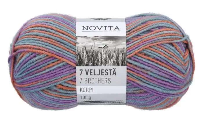 Novita 7 Veljestä lanka Korpi 100 g 930 maalaus