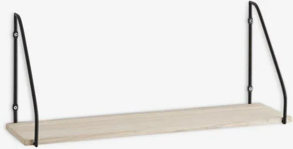 Hyllykkö HEJLSMINDE 1 hylly musta/luonnonvärinen