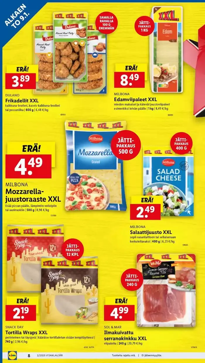 Säästä nyt tarjouksillamme voimassa alkaen 6. tammikuuta - 15. tammikuuta 2025 - Tarjouslehti sivu 8